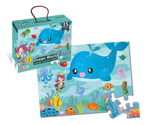 Puzzle Ocean World- 35 Piezas Jumbo Para Niños 88125