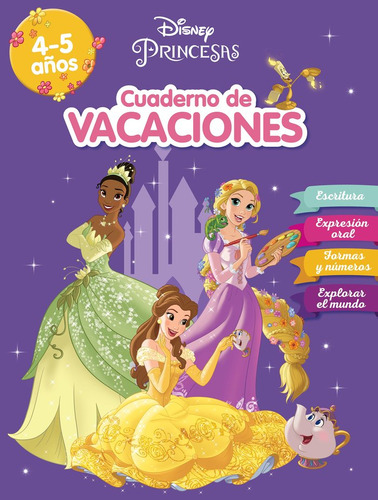 Cuaderno De Vacaciones Princesas 4 5 Años Aprendo Con Disney
