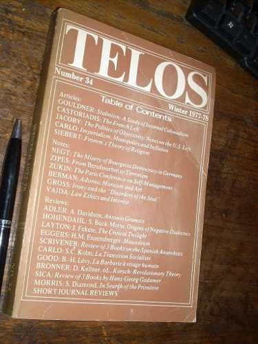 Revista Telos 34 1977 1978 Castoriadis Gouldner En Ingles