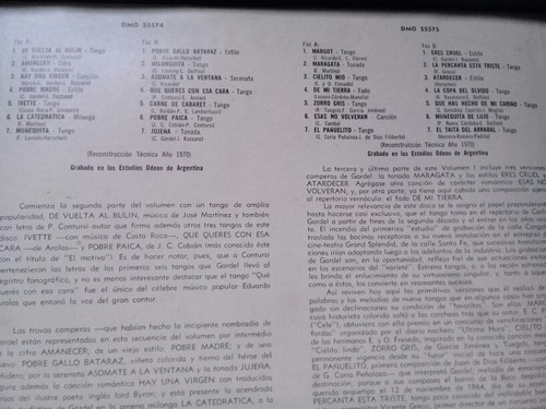 Disco Vinilo Carlos Gardel Vida Y Obra Vol. I (Usado)