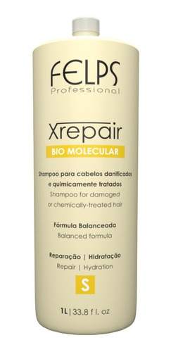 Felps Shampoo Xrepair Bio Molecular 1l + Brinde