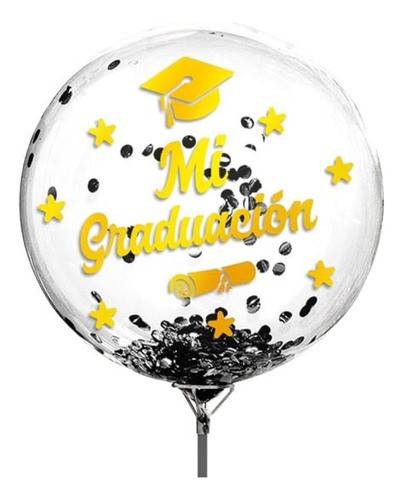 Globo Burbuja/confeti (graduación)