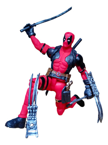 Figura Deadpool 25 Cm Altura Articulado Con Accesorios