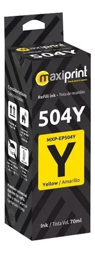 Tinta Maxiprint  Epson 70ml Amarillo 504y Somos Tienda