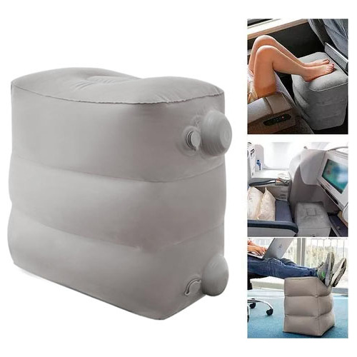 Reposapiés Inflable, Almohada Para Viajar En Avión.