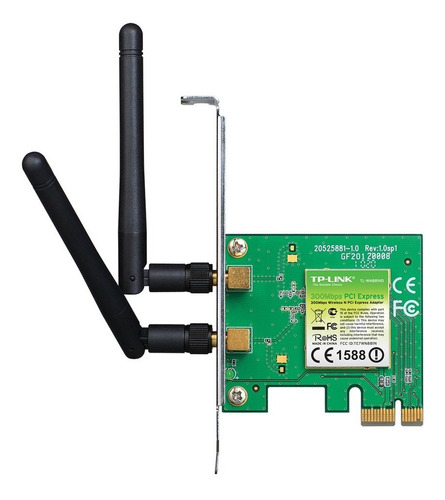 Imagen 4 de 4 de Placa Red Wifi Tp Link Tl-wn881nd 300mbps 2 Antenas Pci-e Pc
