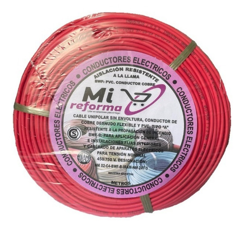 Cable Unipolar Normalizado 2.5 Rollo X 100 Mts  Mi Reforma