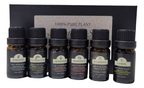 Set 6 Aceites Esenciales 100% Puro Aromaterapia Difusor 