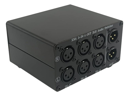Caja De Conmutación Estéreo De Audio Xlr De 3 Vías, ...
