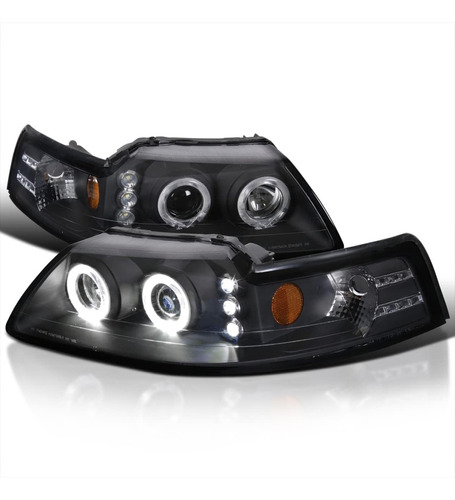 Faros Ford Mustang 1999 2000 2001 2002 2003 2004 Drl Par