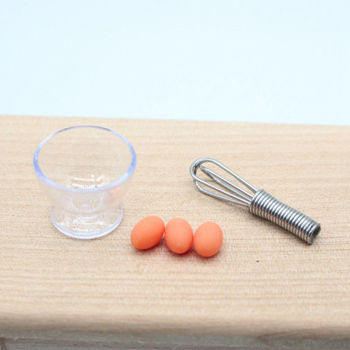 Juego De Batidor De Huevos En Miniatura 1:12 Con 5 Uds.