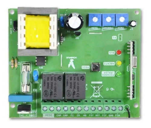 Central De Comando Hombrus Pch 100 Para Motor De Portão Frequência 433.92 MHz 110V/220V