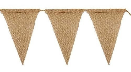 Imagen 2 de 9 de Banderines Decorativos Guirnaldas De Arpillera Yute
