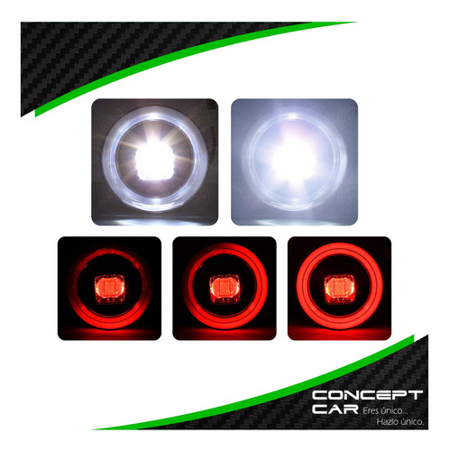 Faro Proyector Hiper Led Lupa Ojo Angel 5 PuLG Moto 4x4 Jeep