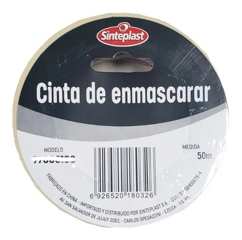 Cinta De Papel Enmascarar Sinteplast | 24mm Color Beige Liso