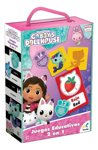 NOVELTY GABBY'S DOLLHOUSE 12 ROMPECABEZAS + MEMORAMA C/20 TARJETAS