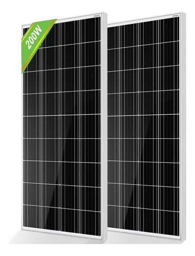 2pcs 100 Vatios Paneles Solares De 12 Voltios Panel Sol...