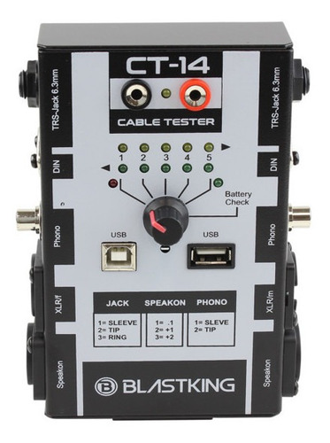 Tester De Continuidad Para Cables De Audio Blastking