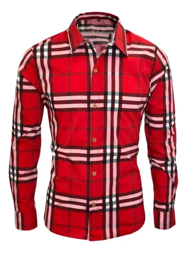 Burberry clearance camisas rojas