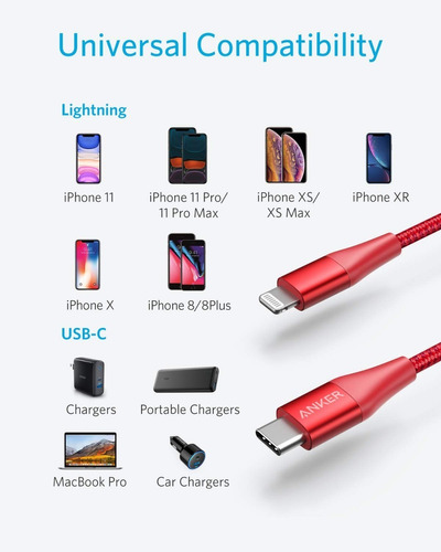Anker Cable Usb C-usb A Lightning Phone Macbook Apple