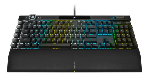 Imagen 2 de 4 de Teclado gamer Corsair K100 QWERTY Corsair OPX inglés US color negro con luz RGB