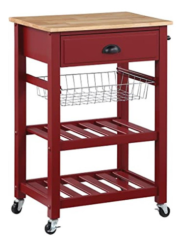 Osp Home Furnishings Hampton Carrito De Cocina Con Parte Sup