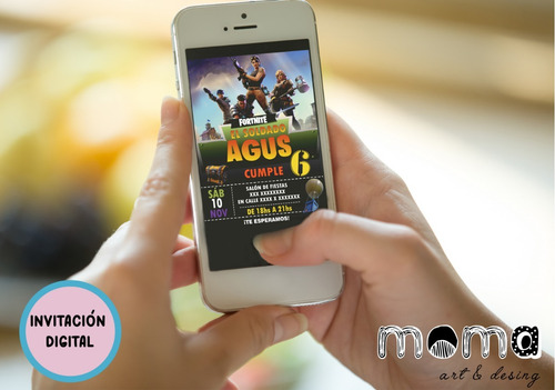 Invitaciones Imprimibles Y Digitales P/ Whatsapp - Fortnite