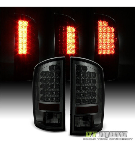 Par Micas Traseras Ahumado Led Dodge Ram 1500 Slt 2005 4.7l