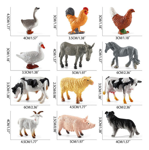 Mini Figuras De Animales De Granja Figuras De Animales De Gr