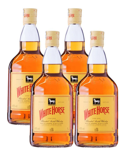 Kit Whisky White Horse 1000ml - 4 Unidades