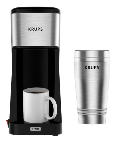 Cafetera De Filtro Simply Brew To Go Inox Krups Color Negro