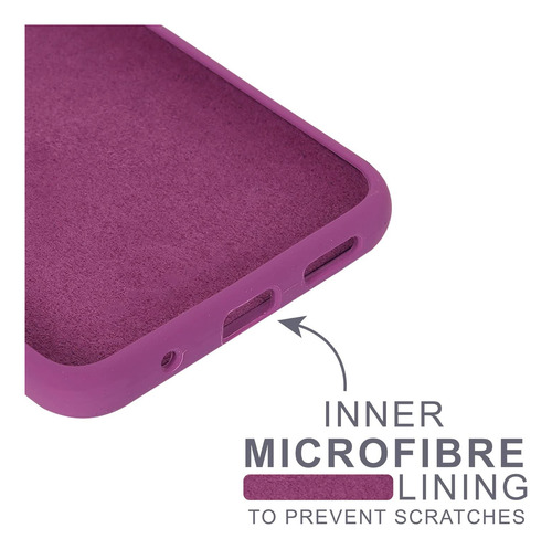 Funda Silicona Con Felpa Para Motorola Moto E40/e20 Púrpura E40/e20