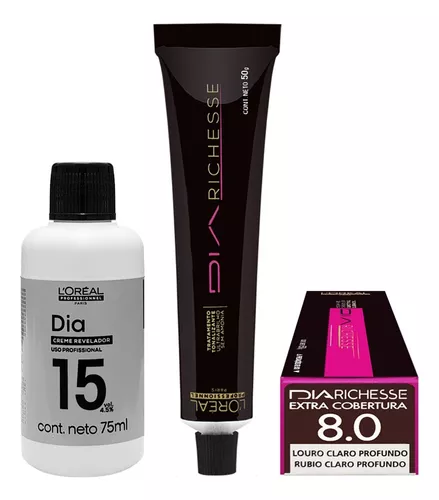 Kit C/3 Dia Richesse 6.0 Louro Escuro Profundo 50g+rev. 15v