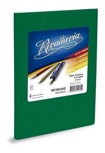 Cuaderno Rivadavia Tapa Dura 98 Hojas Rayado Color Eleccion