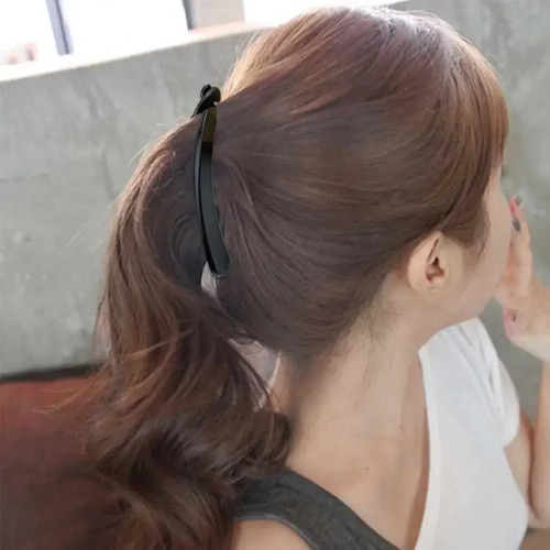 Clip De Plátano Redondo Negro De 11cm Estilo Coreano