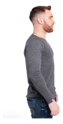 Imagen 5 de 9 de Remera Entallada Hombre Manga Ranglan Larga Algodón Jersey Premiun A15