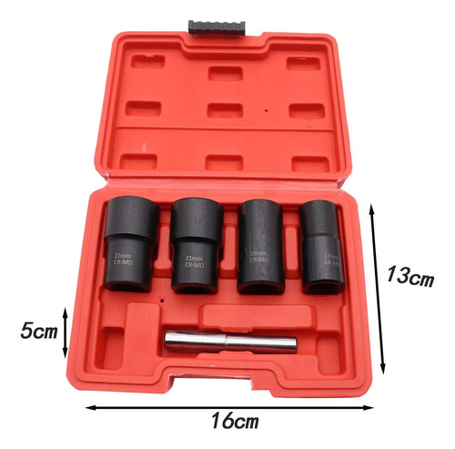 Kit De Herramientas De Enchufe Giratorio De Impacto, 5 Uds.,