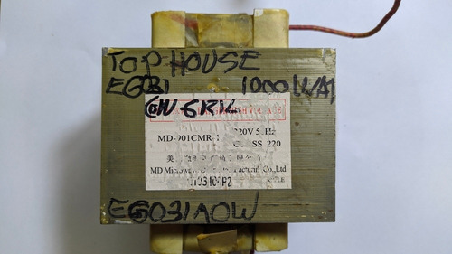 Transformador Para Microonda Tophouse Eg031aow Con Gril