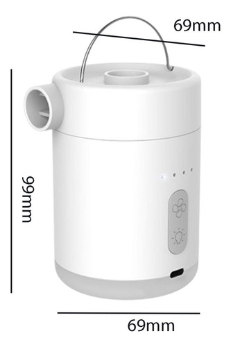 Bomba De Aire Portátil Recargable Para Camas Inflables Y
