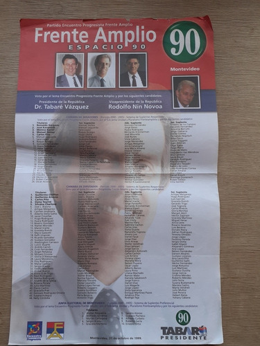 Elecciones Nacionales 1999 Lista 90 Partido Socialista F.a.