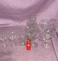 Comprar Copas Antiguas Cristal Tallado Estilo Baccarat 8 Copas