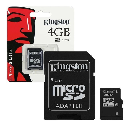 Memoria Kingston Micro Sd 4 Gb Clase 10 + Adaptador Sd