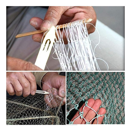 7 Piezas De Redes De Aguja De Red Neta De Pesca Equipo De De
