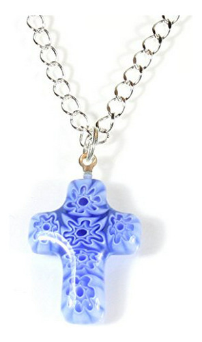 Collar - God Loves The Cornflowers Murano Glass Millefiori B