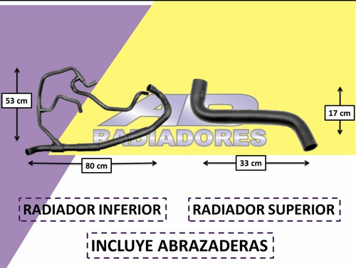 Kit Mangueras Agua Ford Ranger 2.8 Powerstroke C/abrazaderas