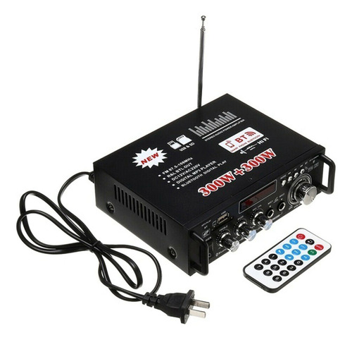 Amplificador De Audio Bluetooth Carro/hogar 2 Canales 600w