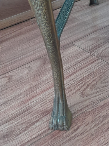 Mesa De Bronce Con Mármol Antigua (Usado)