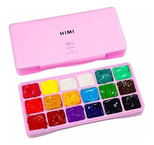 Himi Gouache Paint Set Jelly Cup 18 Colores Vibrantes Pintur