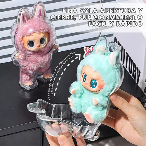 Funda Protector Labubu Parado Macaron 15 Cm Acrílico