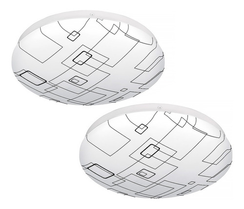 Plafón Led, Diseño Cuadros, 15w, 2 Piezas, Volteck 43177